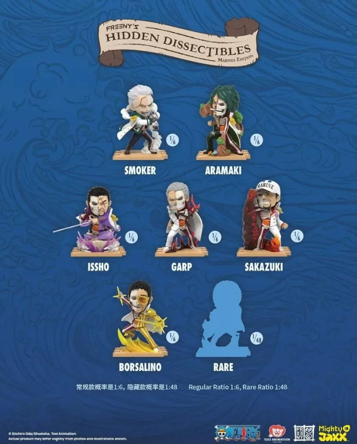 Mighty Jaxx - Freeny's Hidden Dissectibles: One Piece (Marines Series)[Box of 6] [PREORDER DOWNPAYMENT MAR 30 2025]