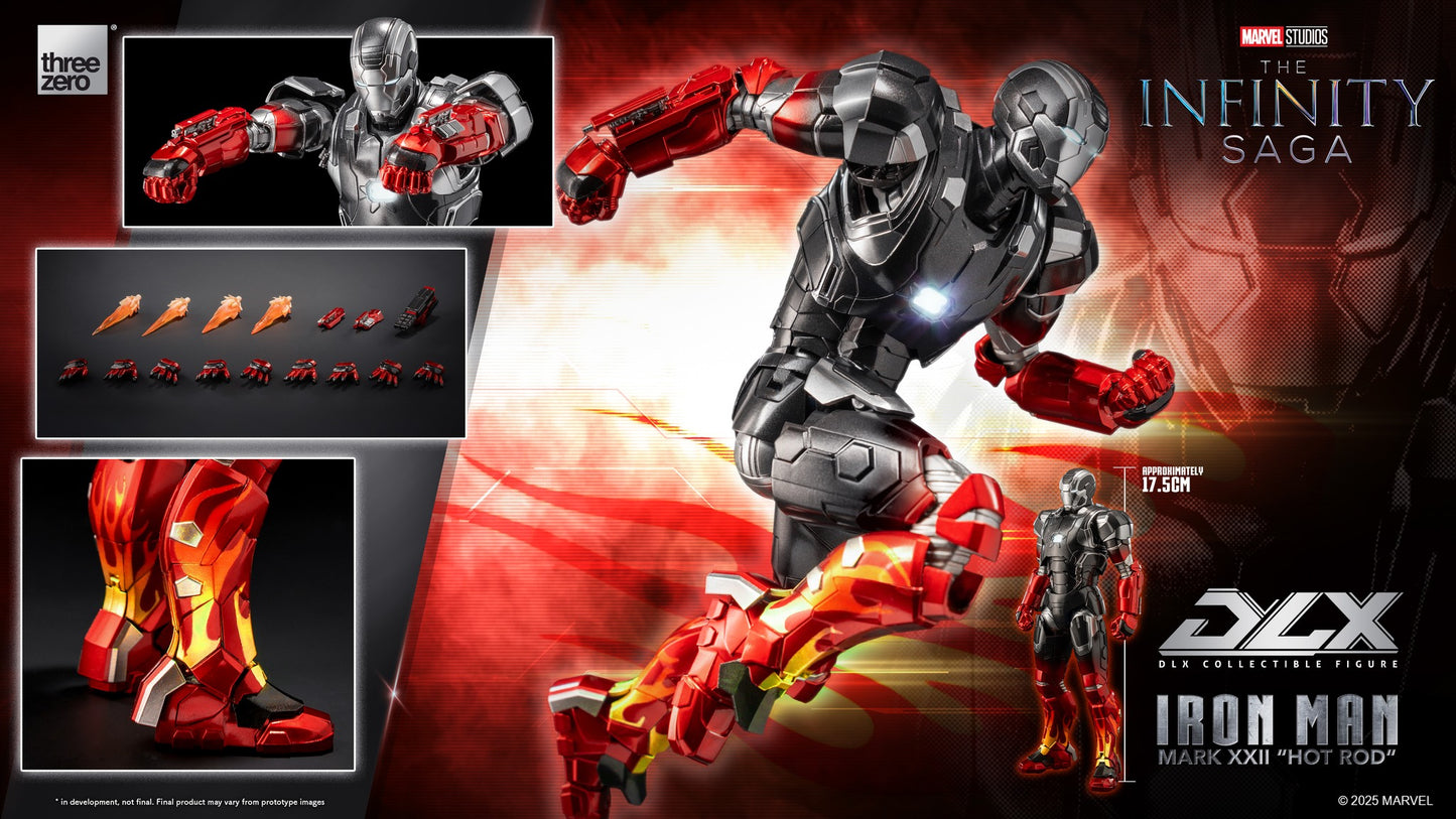 THREEZERO 3Z0945  Marvel Studios: The Infinity Saga DLX Iron Man Mark 22 “Hot Rod” [PREORDER DOWNPAYMENT MAY 25 2025]