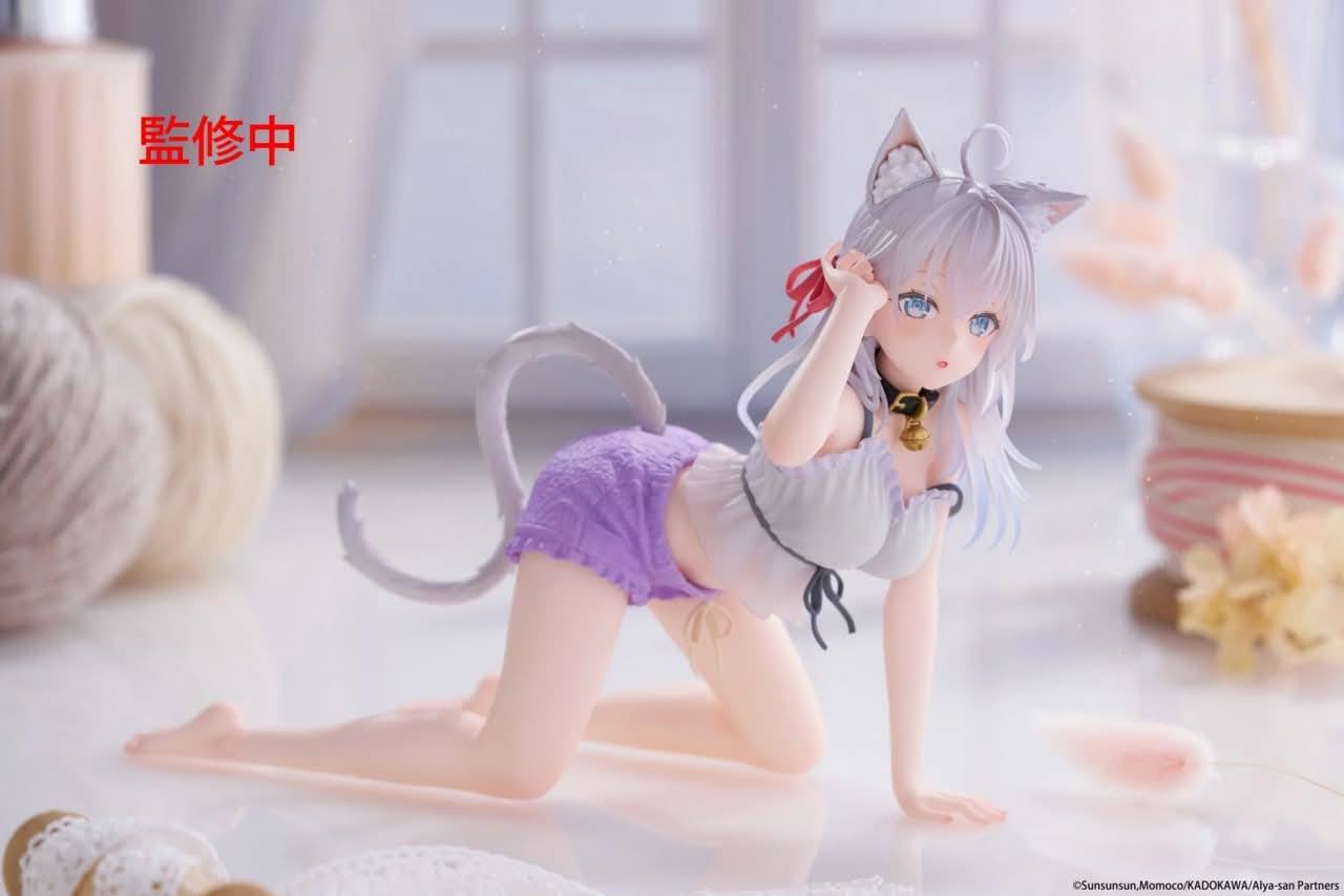 TAITO - Alya Sometimes Hides Her Feelings in Russian Desktop Cute Figure - Alya (Cat Ear Roomwear Ver.) [PREORDER DOWNPAYMENT AUG 10 2025]