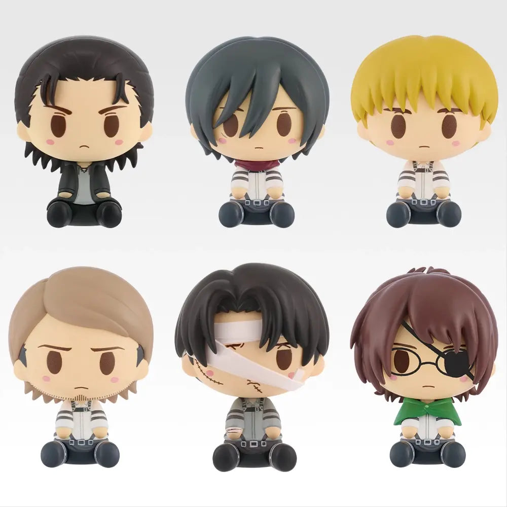 ICHIBAN KUJI ATTACK ON TITAN EACH PERSON'S DETERMINATION - H PRIZE CHOKONOKKO FIGURE COMPLETE SET OF 6 TYPES